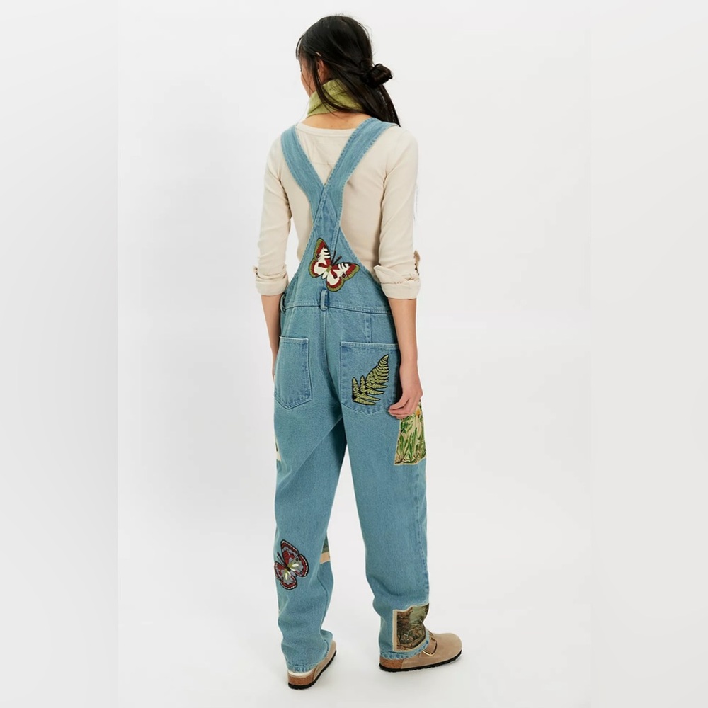 $298! Free People x Denim And Bone Roadtrip Overalls Small NEW - Picture 2 of 4